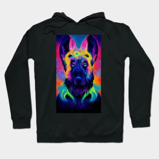 Psychedelic German Shepherd Dog Hoodie